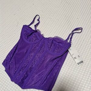 Urban Outfitters Purple Lace Corset Top